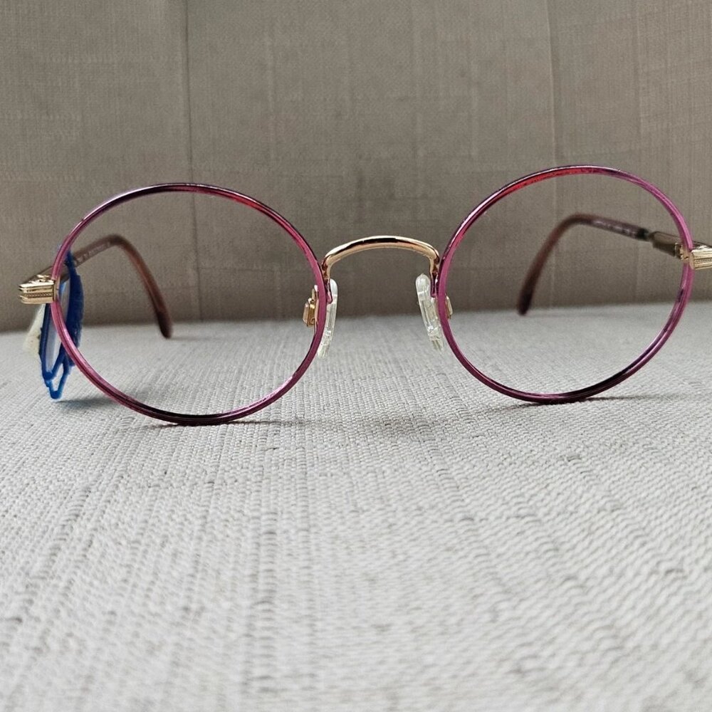 Luxottica Youth Girl Eyeglasses Frame GOLDELECTROPLATED Glasses Frame Italy - Picture 4 of 12
